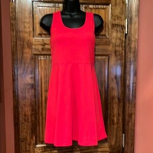 NWT Red Sleeveless Scoop Neck A-Line Mini Dress